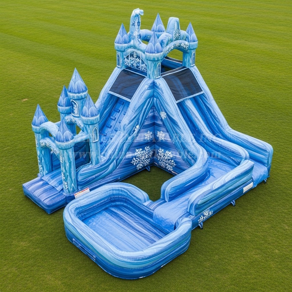 T8-7235 Frozen Theme Inflatable Water Slide