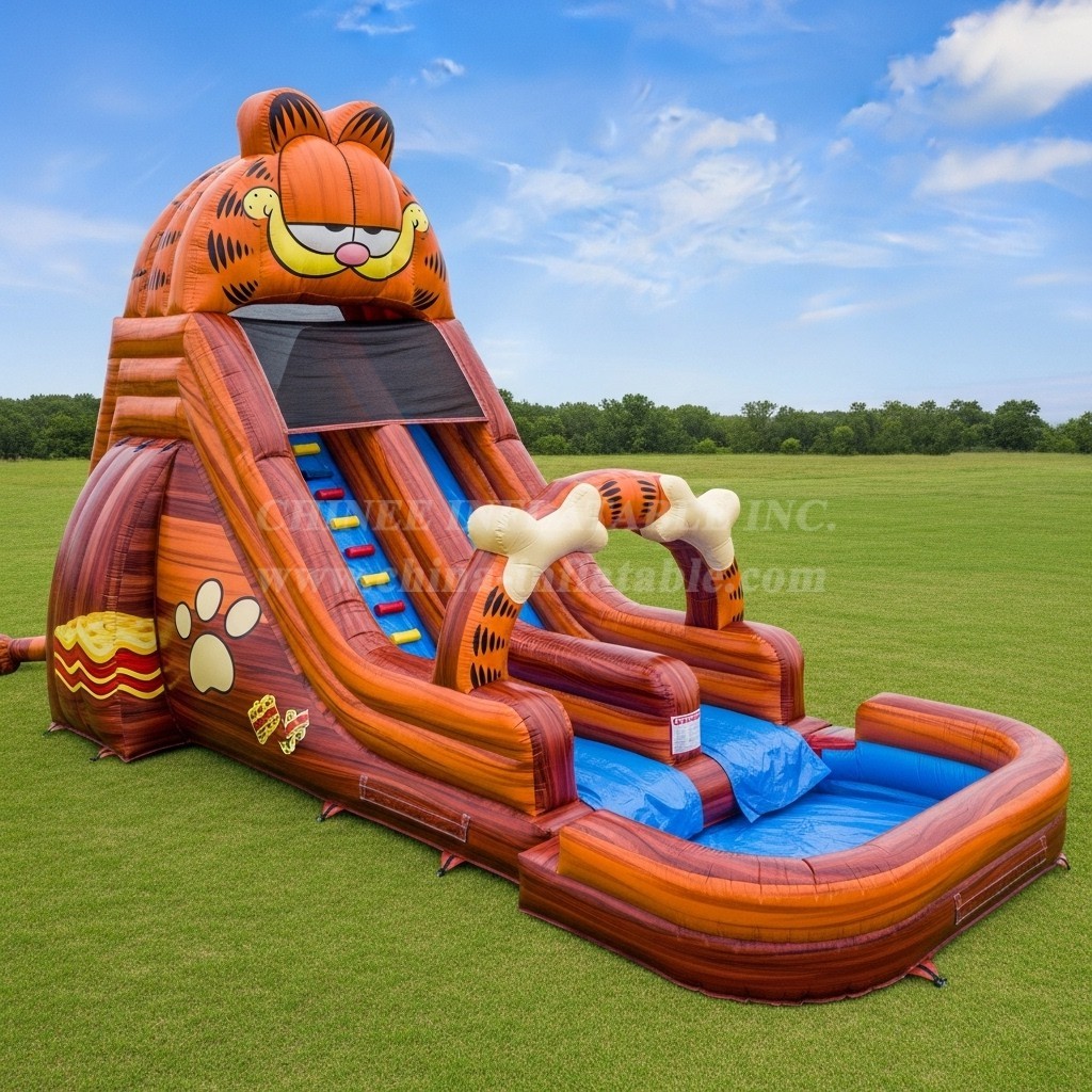 T8-7237 Garfield Theme Inflatable Water Slide