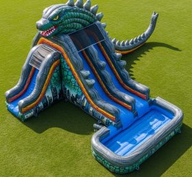 T8-7249 Godzilla Theme Inflatable Water Slide