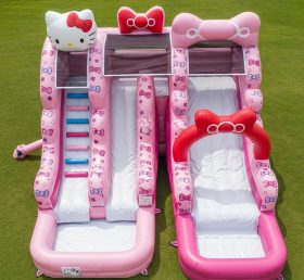 T8-7262 Hello Kitty Theme Inflatable Water Slide
