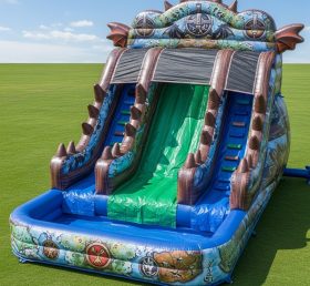 T8-7273 How to Train Your Dragon Theme Inflatable Water Slide