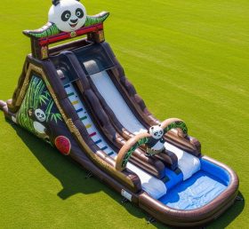 T8-7284 Kung Fu Panda Theme Inflatable Water Slide