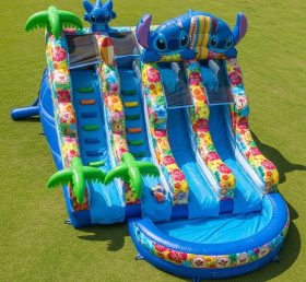 T8-7292 Lilo & Stitch Theme Inflatable Water Slide