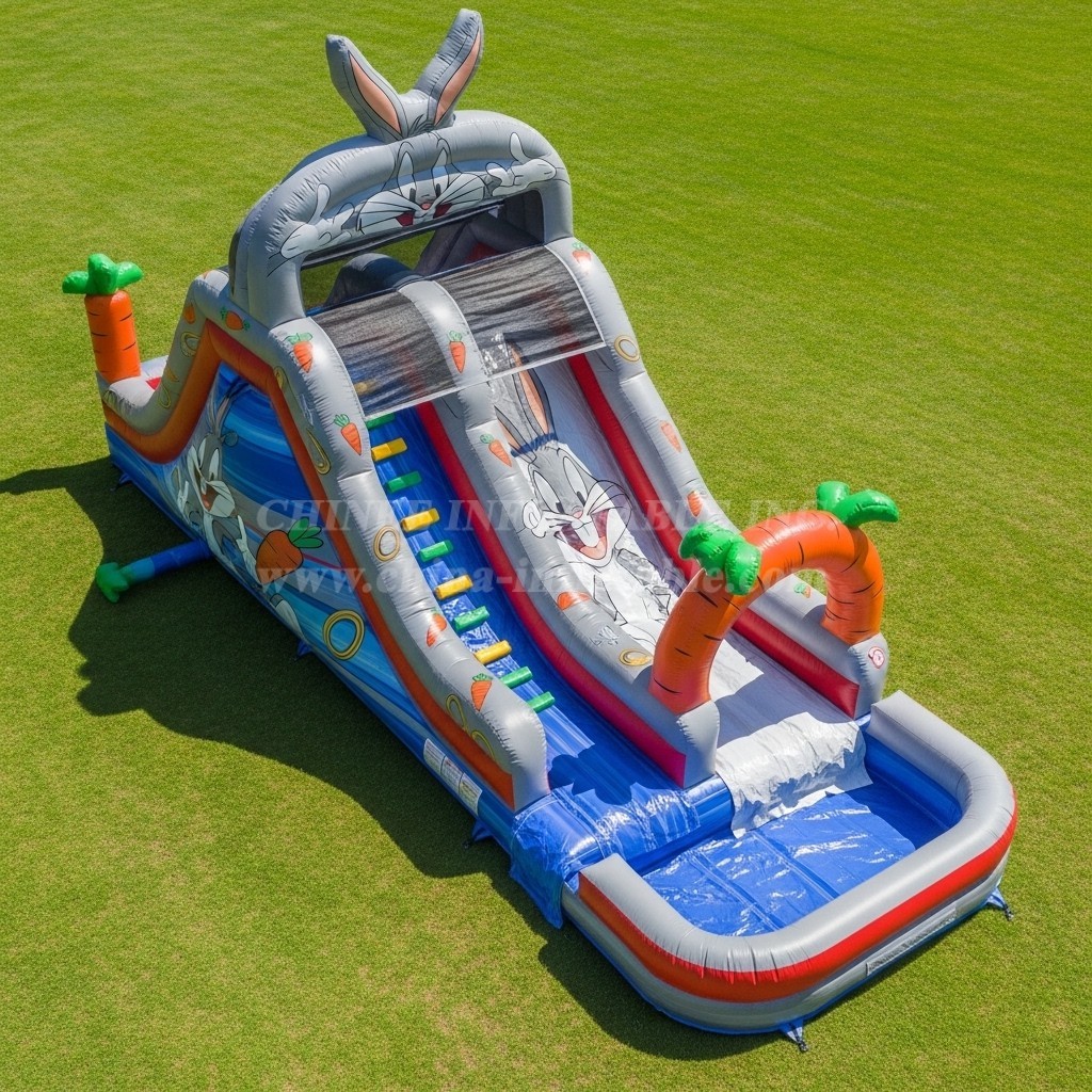 T8-7306 Looney Tunes Theme Inflatable Water Slide