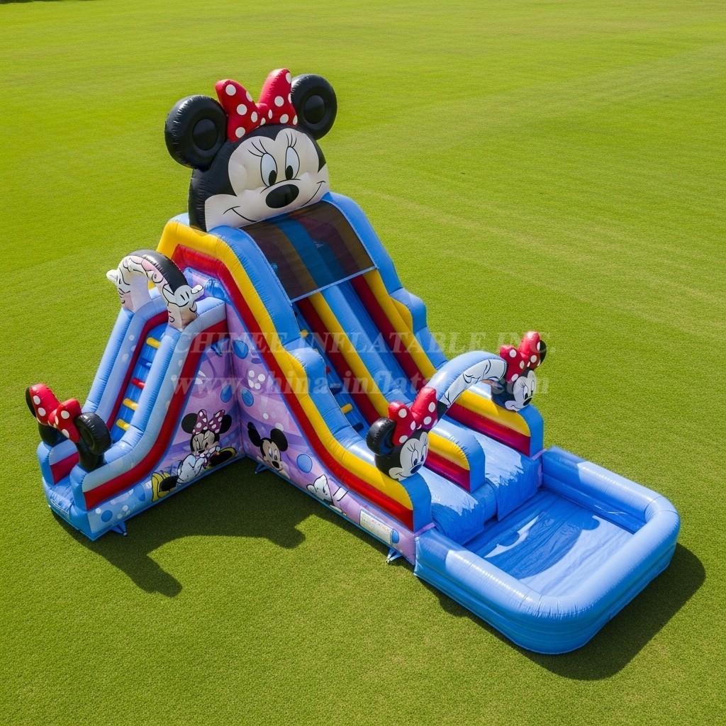 T8-7321 Mickey & Minnie Theme Inflatable Water Slide