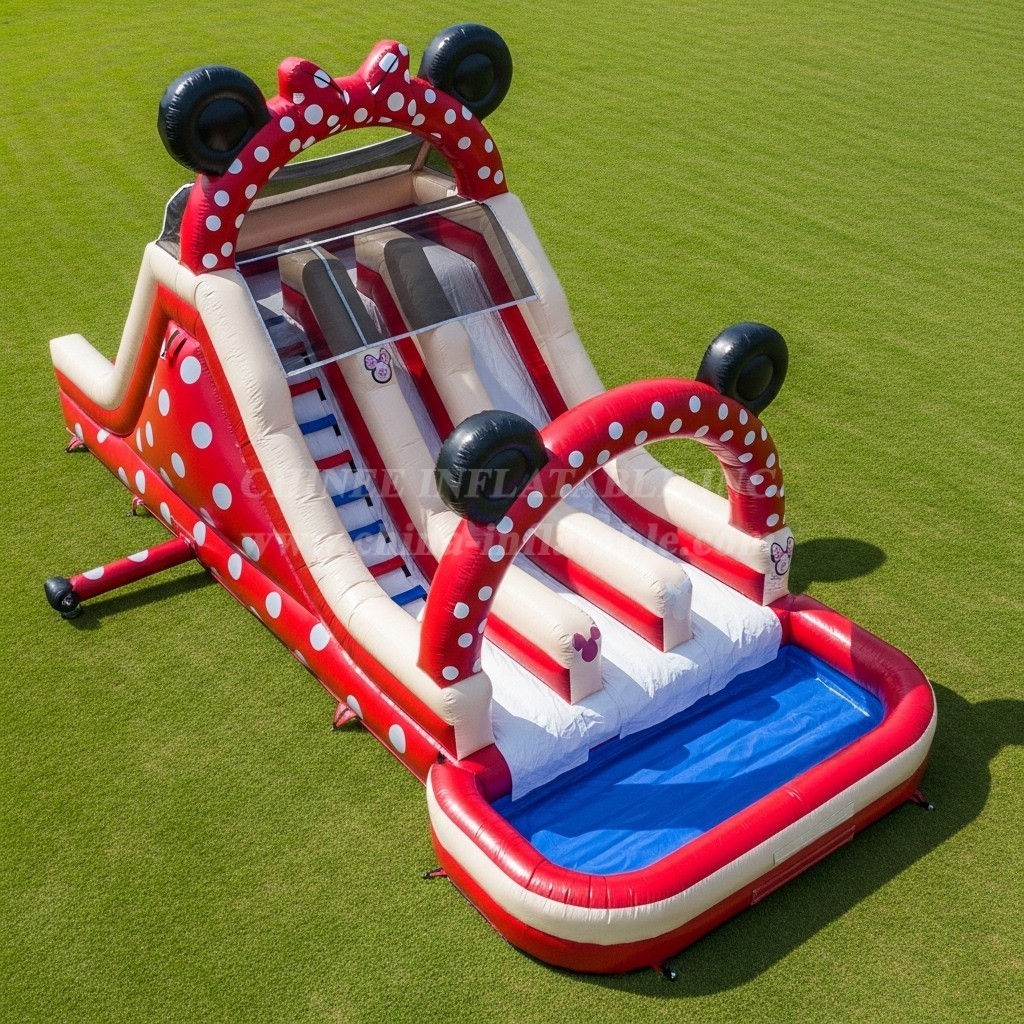 T8-7323 Mickey & Minnie Theme Inflatable Water Slide