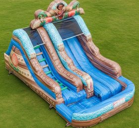 T8-7344 Moana Theme Inflatable Water Slide