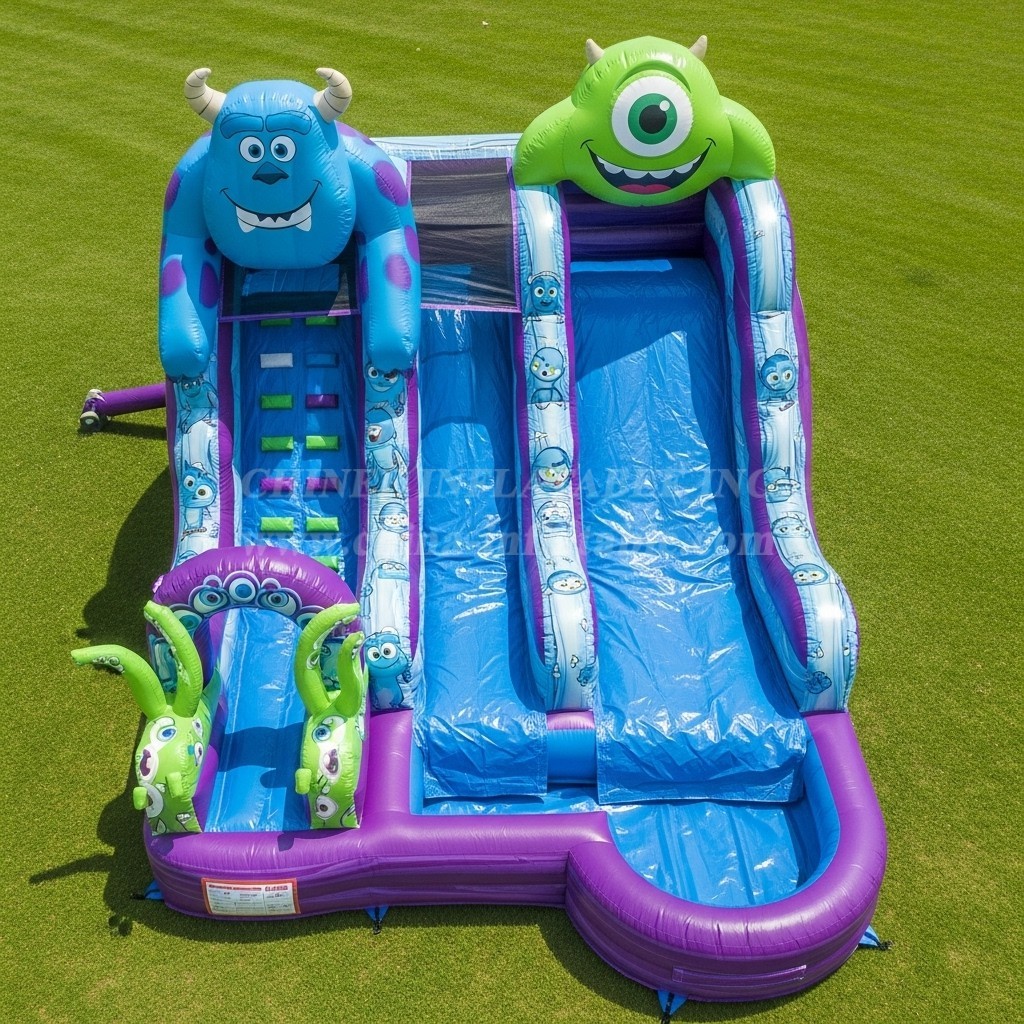 T8-7345 Monsters Inc Theme Inflatable Water Slide