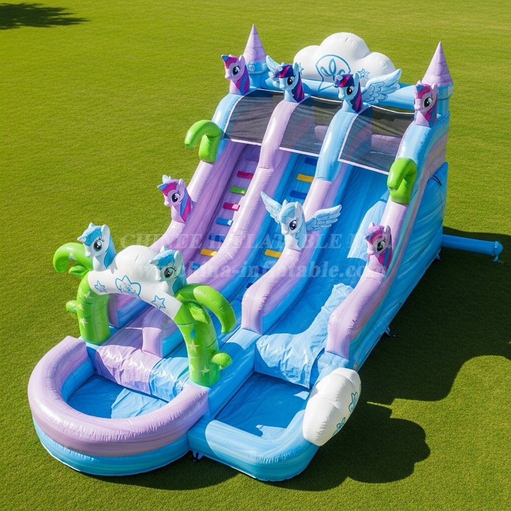 T8-7354 My Little Pony Theme Inflatable Water Slide