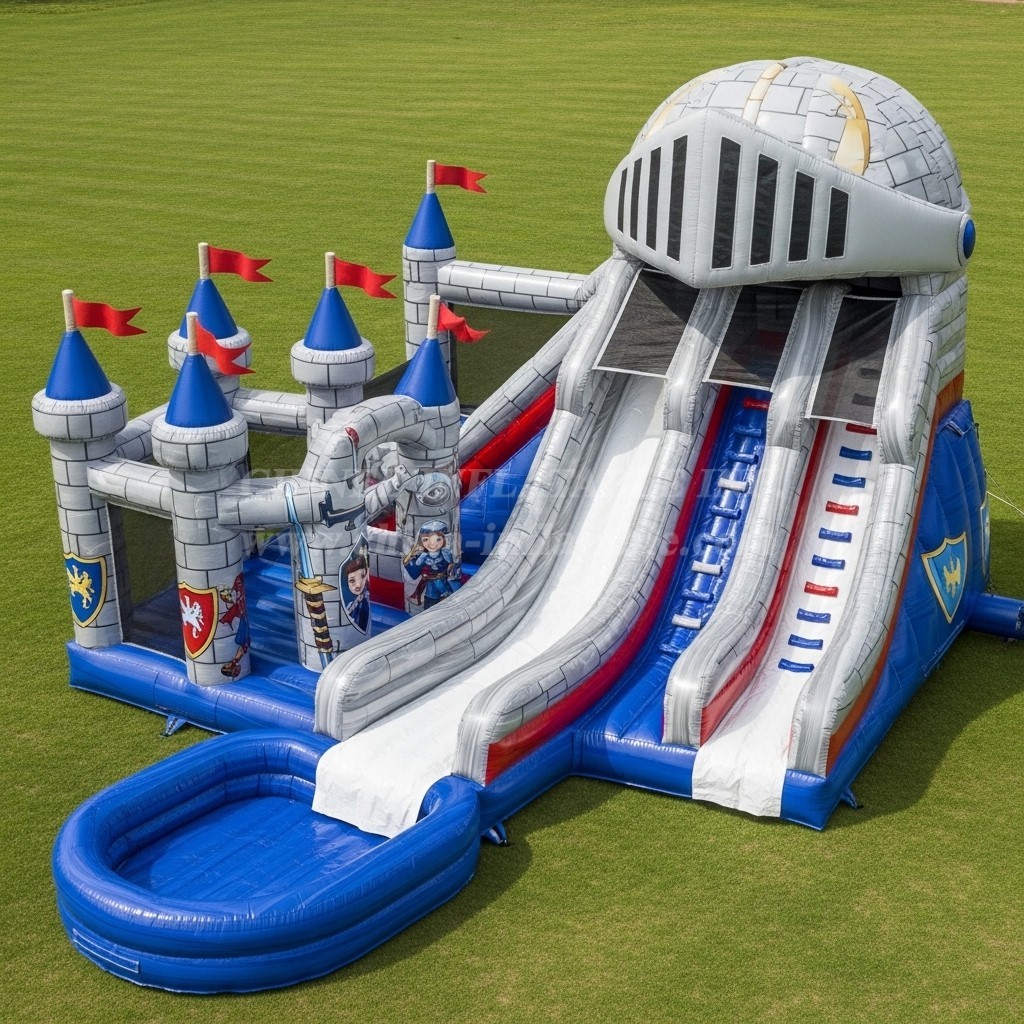 T8-7366 Nella Knight Theme Inflatable Water Slide