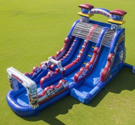 T8-7382 Paw Patrol Theme Inflatable Water Slide