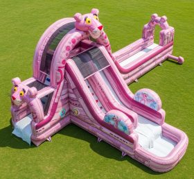T8-7394 Pink Panther Theme Inflatable Water Slide