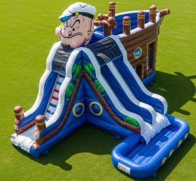 T8-7407 Popeye Theme Inflatable Water Slide