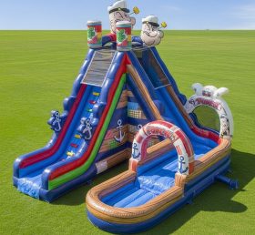 T8-7415 Popeye Theme Inflatable Water Slide
