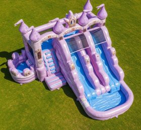 T8-7422 Princess Parties Theme Inflatable Water Slide
