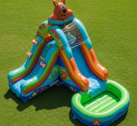 T8-7437 Scooby-Doo Theme Inflatable Water Slide