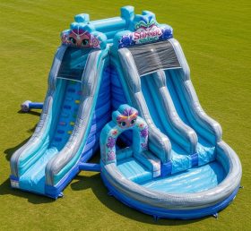 T8-7450 Shimmer & Shine Theme Inflatable Water Slide