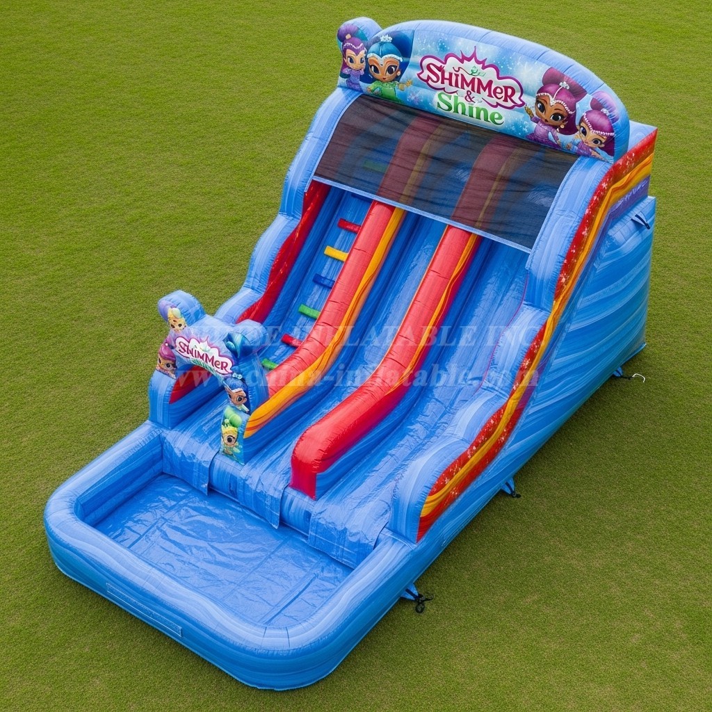 T8-7452 Shimmer & Shine Theme Inflatable Water Slide