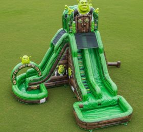 T8-7463 Shrek Theme Inflatable Water Slide