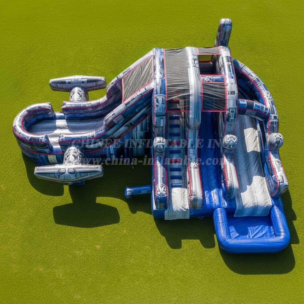 T8-7487 Star Wars Theme Inflatable Water Slide