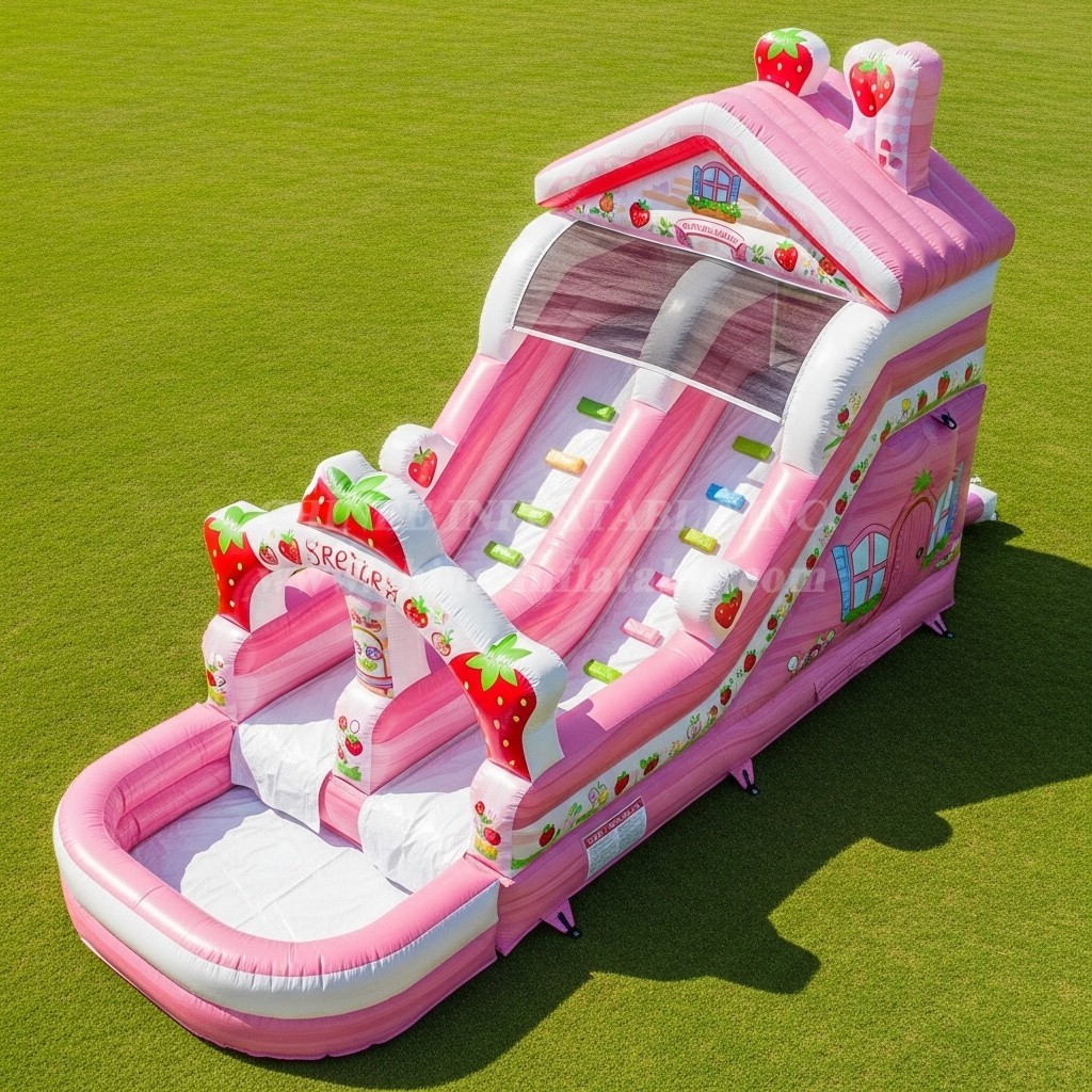 T8-7492 Strawberry Shortcake Theme Inflatable Water Slide