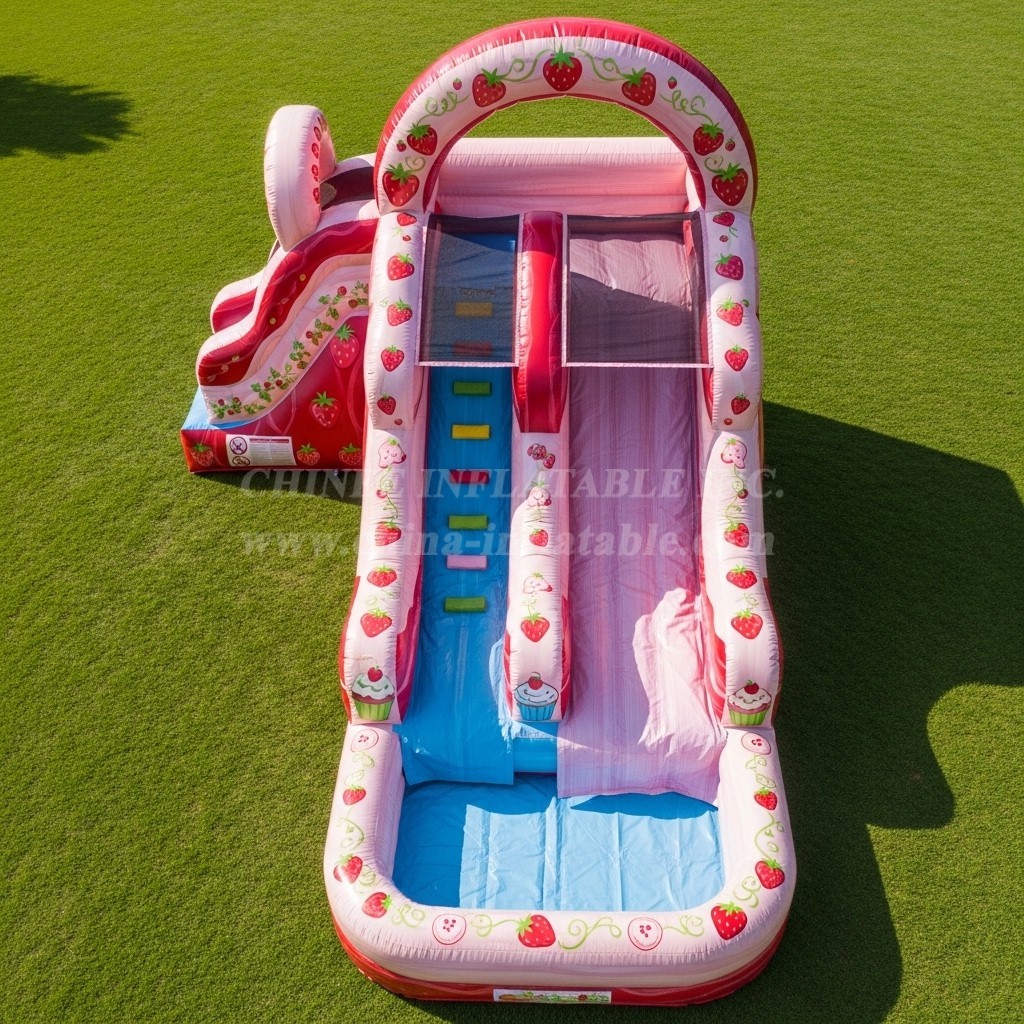 T8-7493 Strawberry Shortcake Theme Inflatable Water Slide