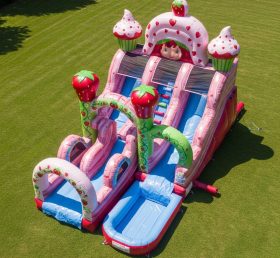 T8-7496 Strawberry Shortcake Theme Inflatable Water Slide