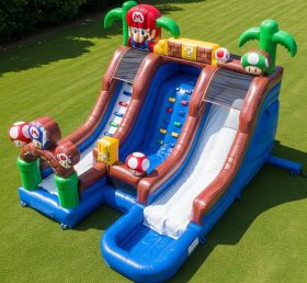 T8-7509 Super Mario Theme Inflatable Water Slide