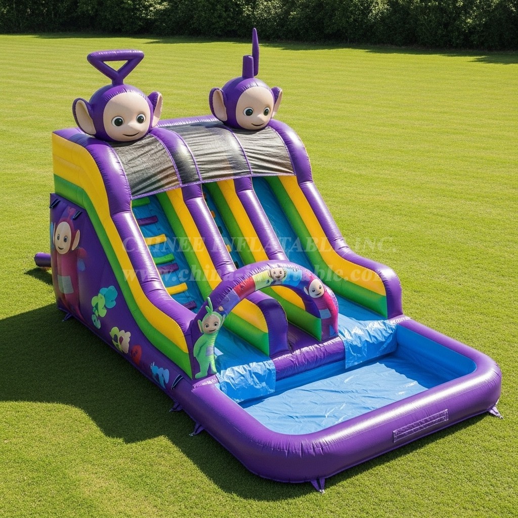 T8-7514 Teletubbies Theme Inflatable Water Slide