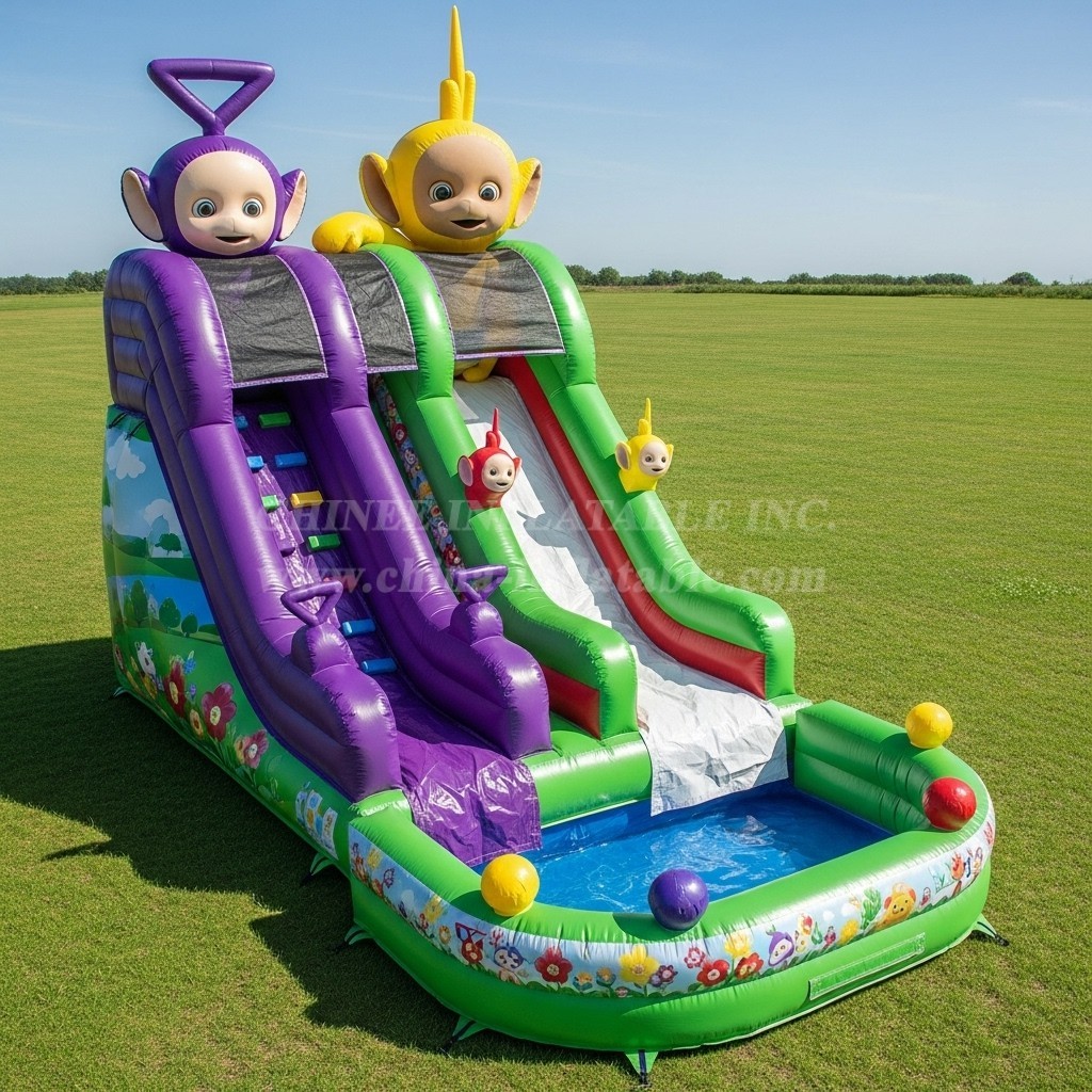T8-7516 Teletubbies Theme Inflatable Water Slide