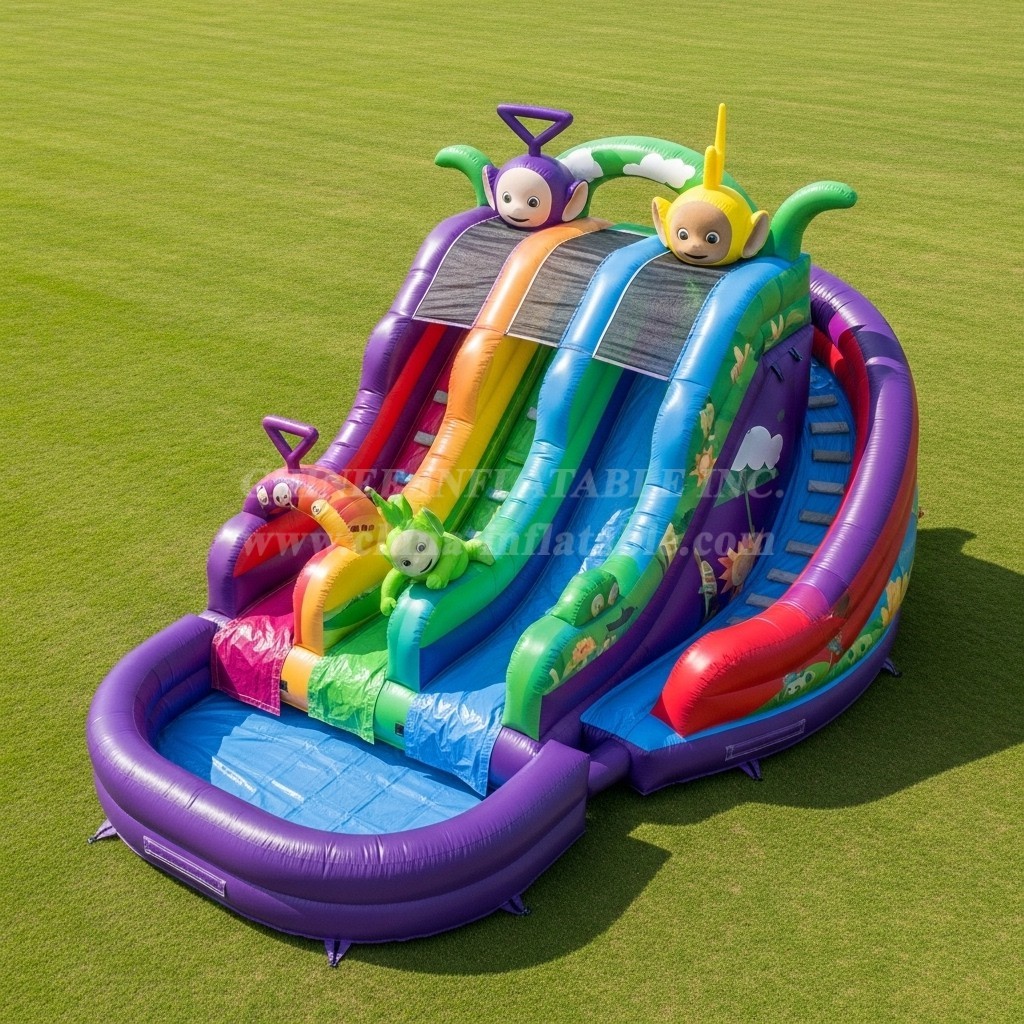 T8-7518 Teletubbies Theme Inflatable Water Slide