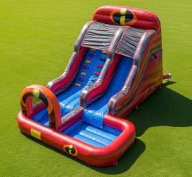 T8-7535 The Incredibles Theme Inflatable Water Slide
