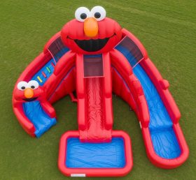 T8-7565 Tickle Me Elmo Theme Inflatable Water Slide