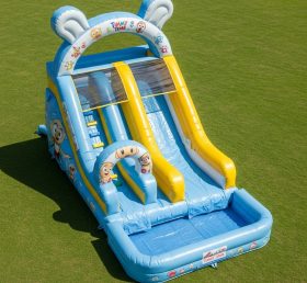T8-7571 Timmy Time Theme Inflatable Water Slide