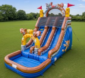 T8-7584 Tom and Jerry Theme Inflatable Water Slide