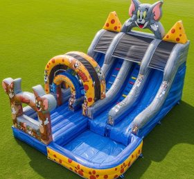 T8-7586 Tom and Jerry Theme Inflatable Water Slide