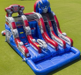 T8-7596 Transformers Theme Inflatable Water Slide
