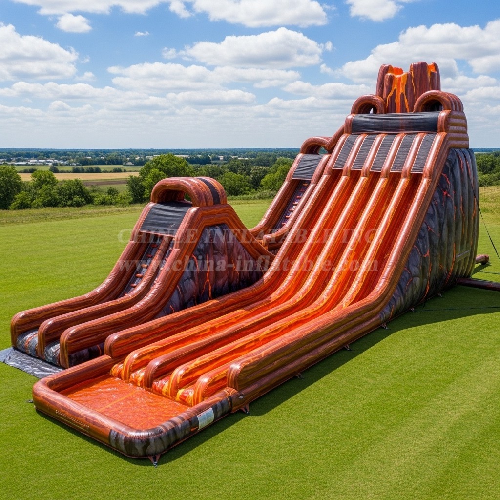 T8-7727 Volcano Theme Giant Slide