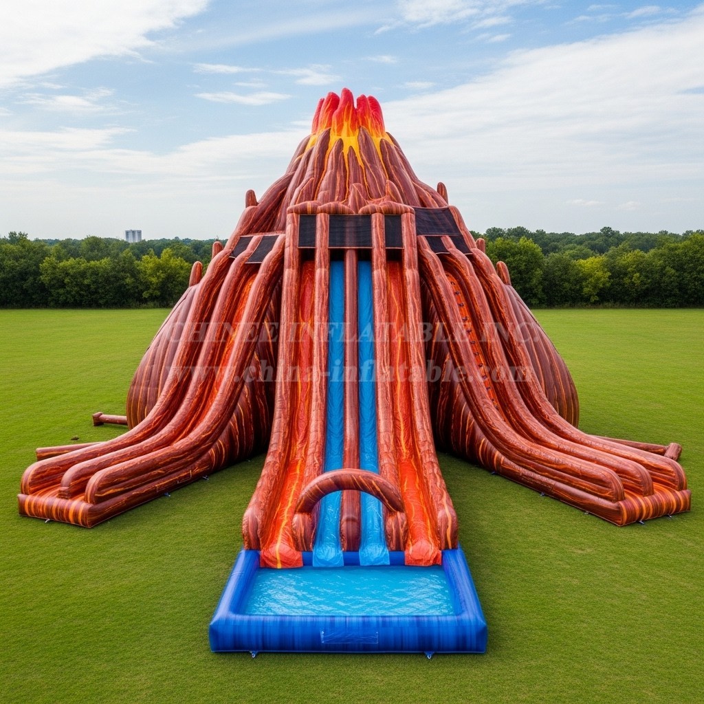 T8-7728 Volcano Theme Giant Slide