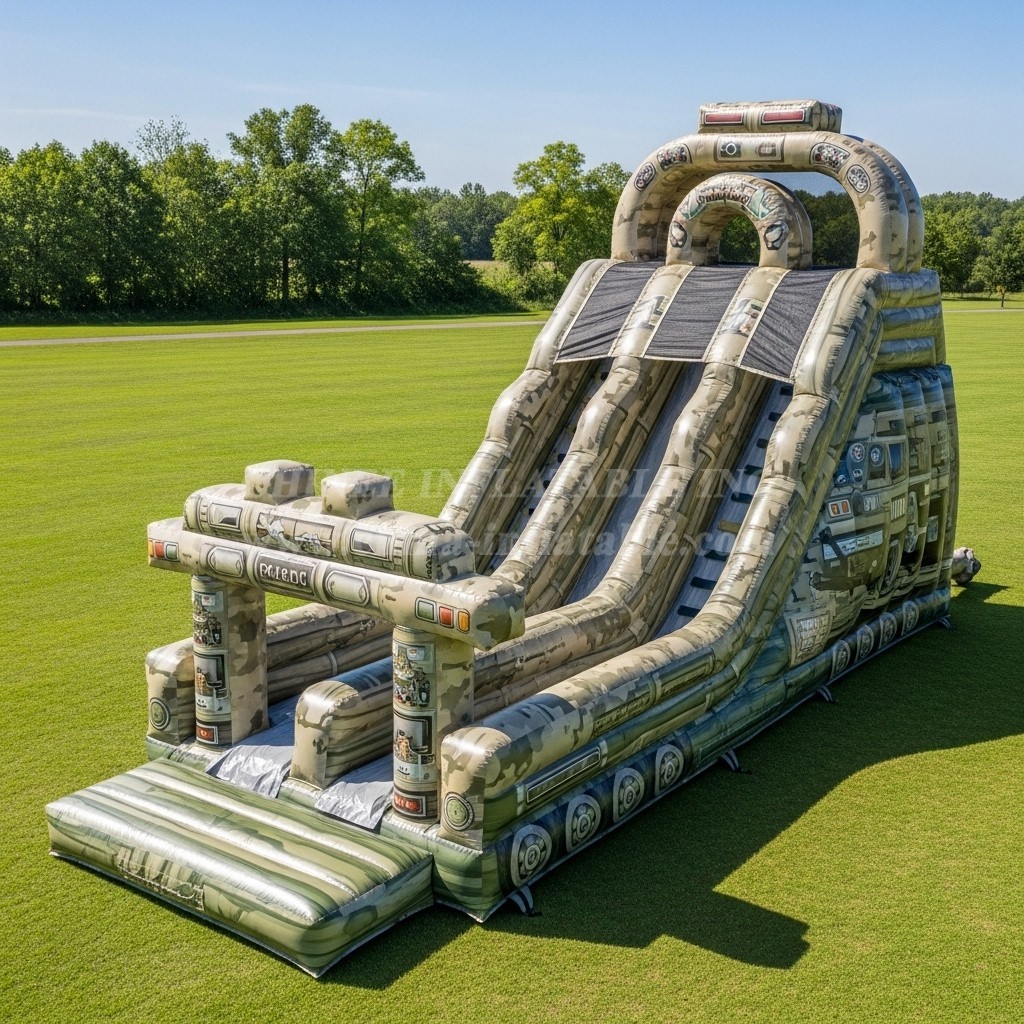T8-7790 Military Style Theme Inflatable Slide