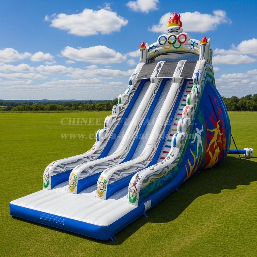 T8-7798 Olympics Theme Inflatable Slide