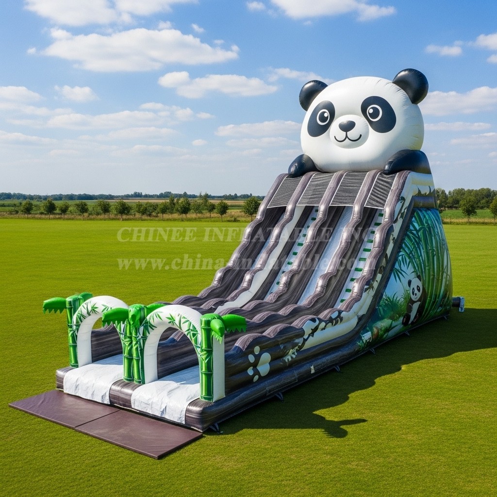 T8-7801 Panda Theme Inflatable Slide