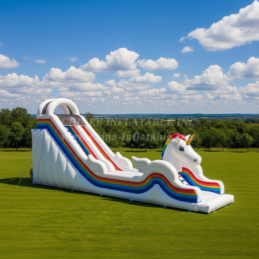 T8-7824 Unicorn Theme Inflatable Slide