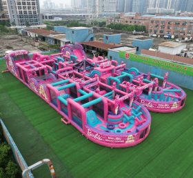 CR2-10 Barbie Theme Challenging Run Giant Inflatable Obstacle Courses