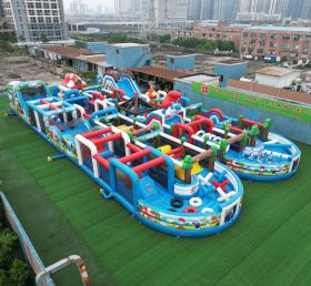 CR2-152 The Smurfs Theme Challenging Run Giant Inflatable Obstacle Courses