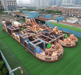 CR2-162 Wild West Theme Challenging Run Giant Inflatable Obstacle Courses