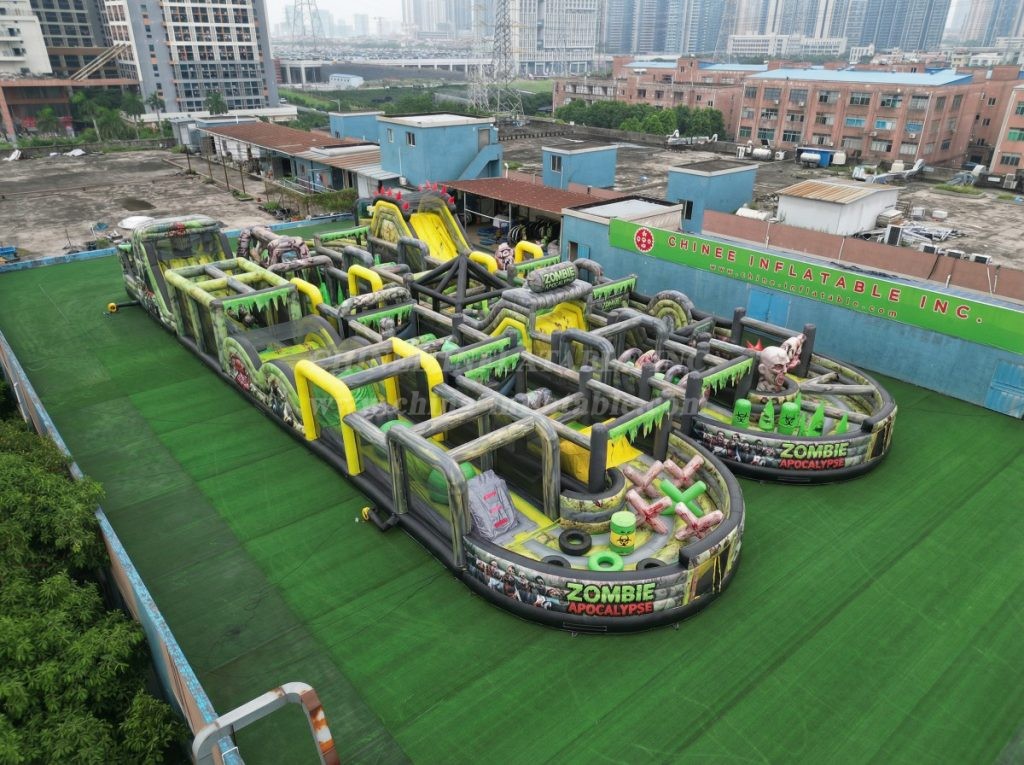 CR2-168 Zombie Theme Challenging Run Giant Inflatable Obstacle Courses