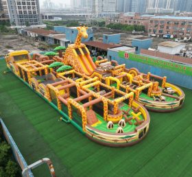 CR2-197 Giraffe Theme Challenging Run Giant Inflatable Obstacle Courses