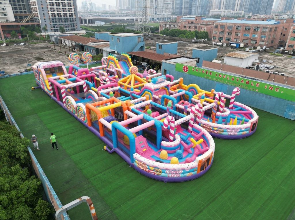 CR2-21 Candy Theme Challenging Run Giant Inflatable Obstacle Courses