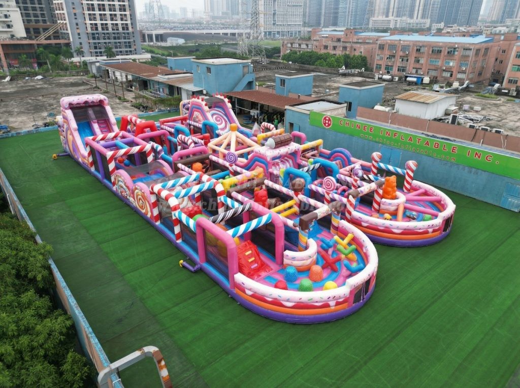 CR2-22 Candy Theme Challenging Run Giant Inflatable Obstacle Courses